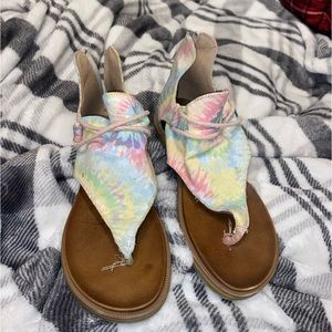 girls tye dye sandals